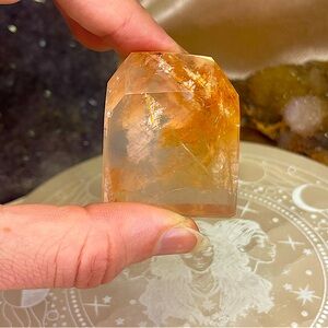 High quality rose quartz tower w ghost